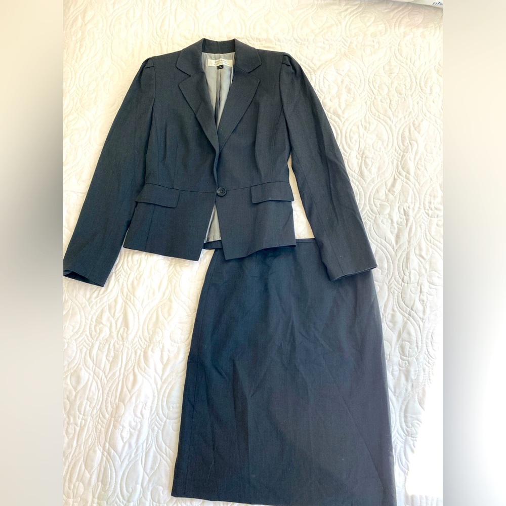 Tahari Black Blazer and Skirt Set